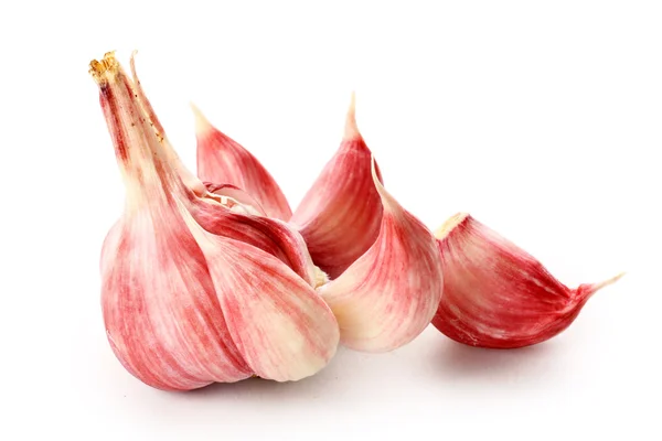 Garlic bulb with clovers — Stock Photo, Image