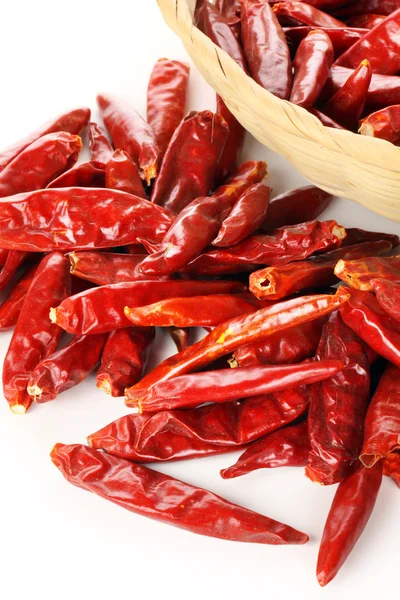 Peppers in basket — Stock Photo, Image