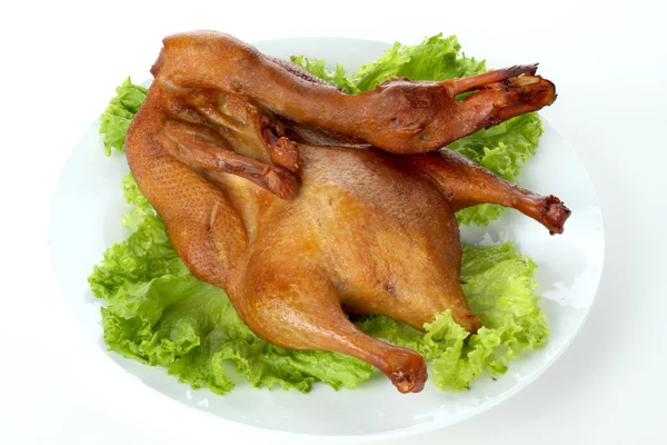 Duck on fresh on plate — Stock Photo, Image