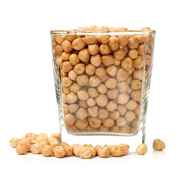 Glass of chickpeas — Stock Photo, Image