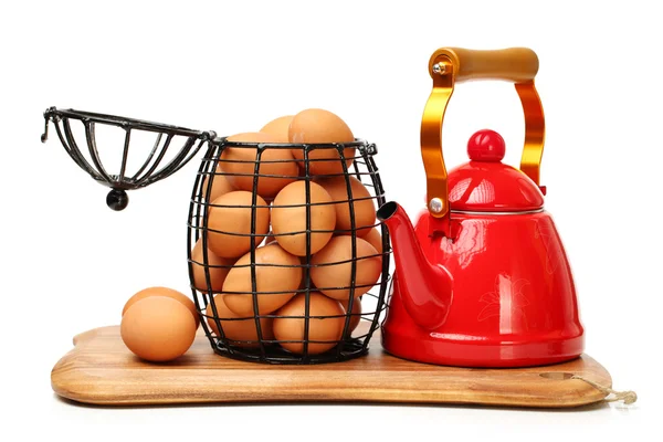 鸡蛋用水壶 — 图库照片