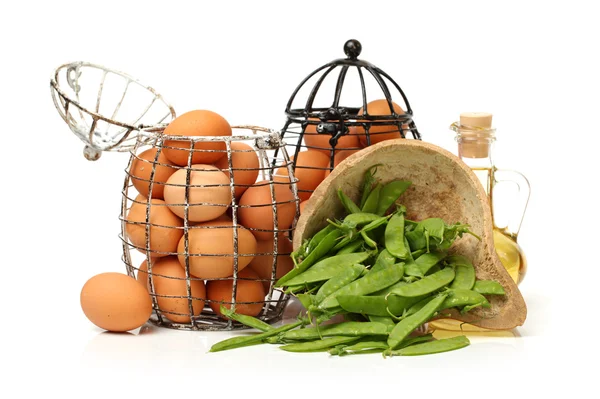 Eggs in cages — Stock Photo, Image