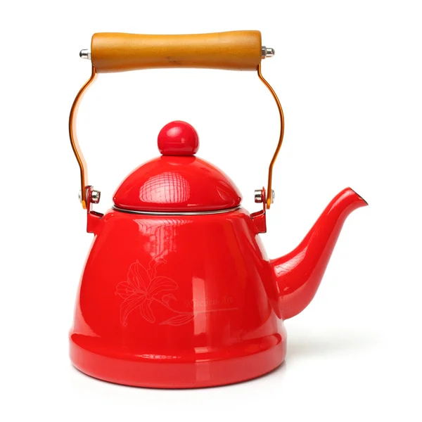 Kırmızı çaydanlık — Stok fotoğraf