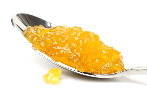 Marmelade auf Löffel — Stockfoto