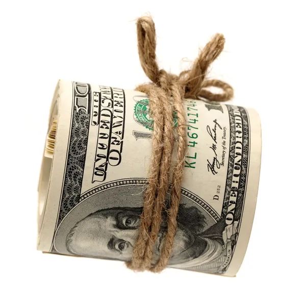 Dollar Sedel twisted — Stockfoto