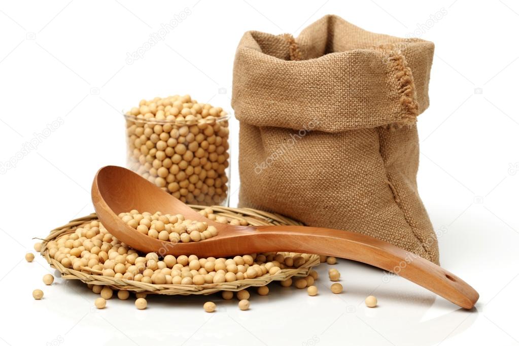Soybeans with bag