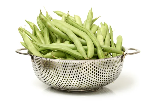 Bowl of Green beans — Stock Photo, Image