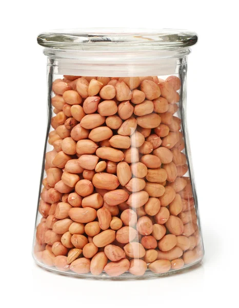 Peanuts in bottle — Stock Photo, Image