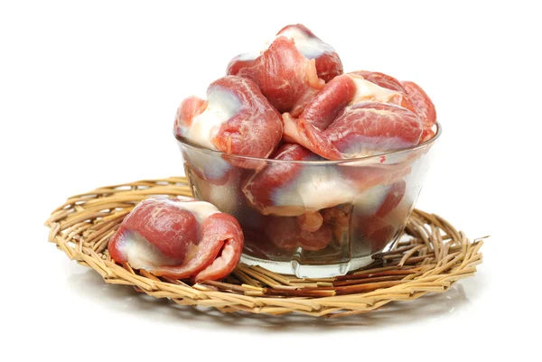 Raw Chicken gizzards — Stock Photo, Image