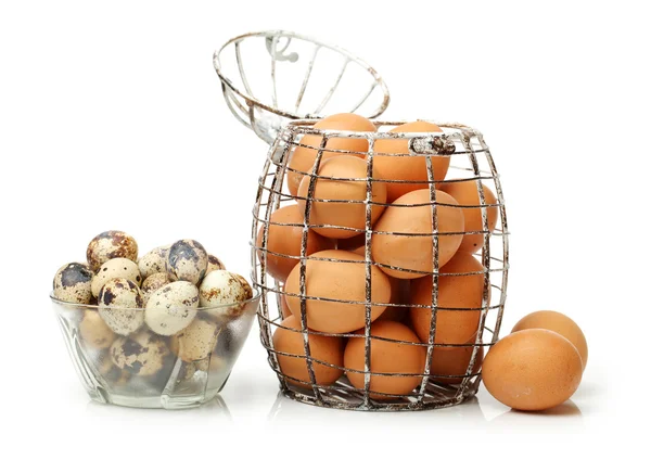 Eggs in cage — Stock Photo, Image