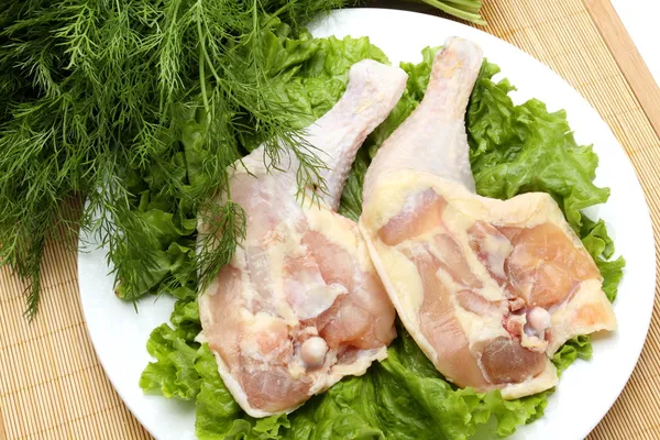 Duck legs with dill — Stock Photo, Image