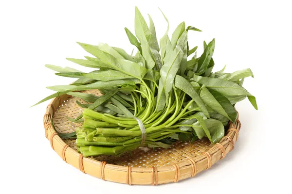 Tray of Water spinach — Stock Photo, Image
