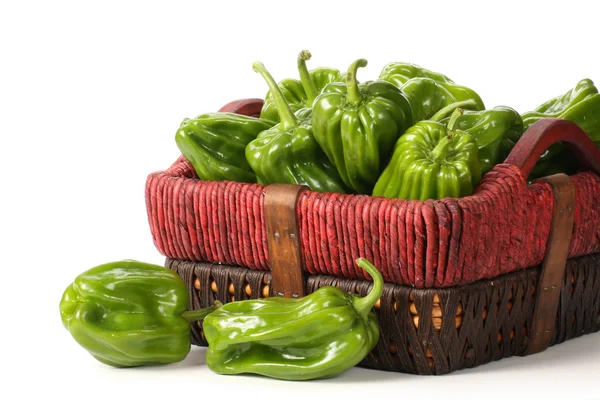 Basket of peppers — Stock Photo, Image