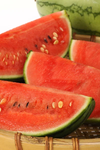 Watermelon on tray — Stock Photo, Image