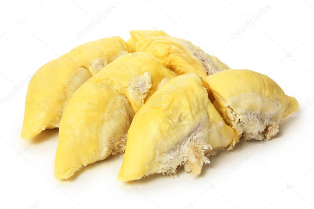 Peeled durian flesh
