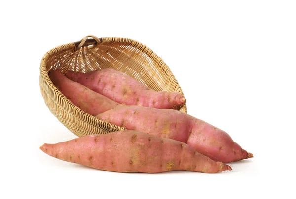 Basket of Sweet potatoes — Stock Photo, Image