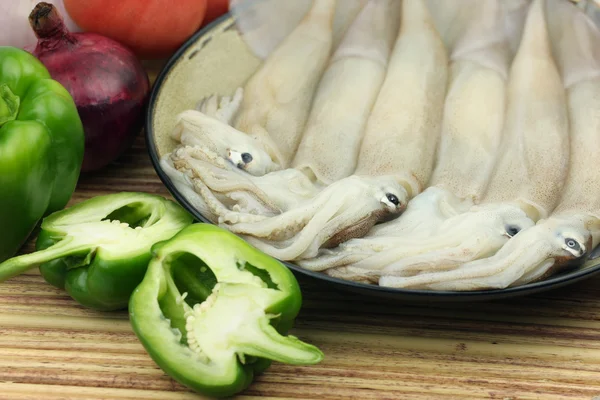 Färsk bläckfisk — Stockfoto