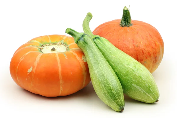 Pumpkins with cabagges — Stock Photo, Image