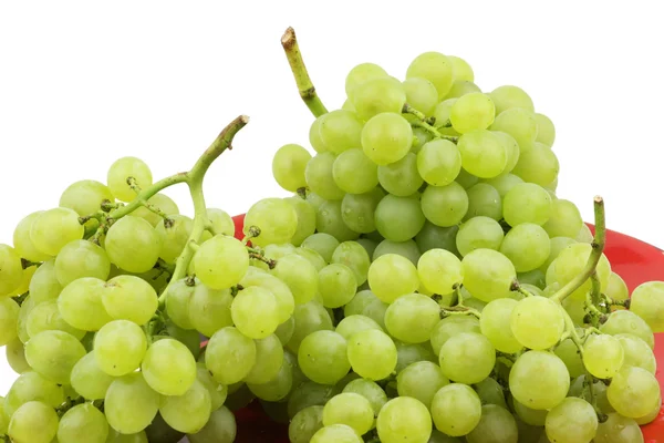 Winogron w czerwony talerz — Zdjęcie stockowe