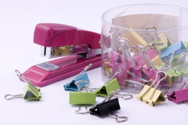 Stapler with clips