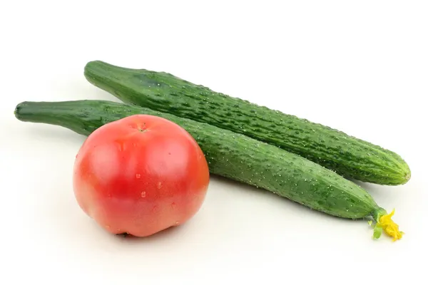 Tomat och gurka — Stockfoto