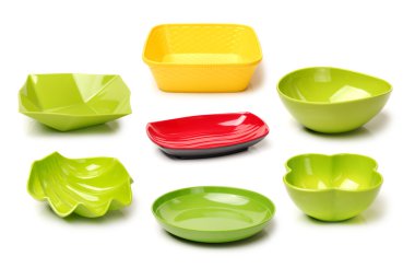 Plastic empty bowls clipart
