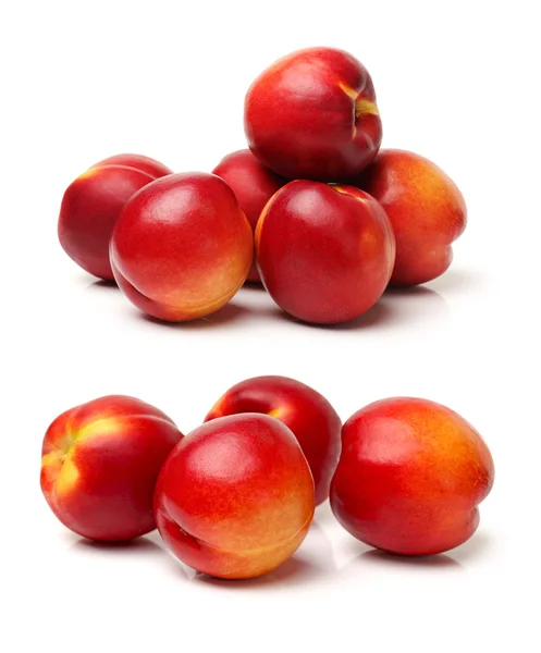 Nectarines stapel — Stockfoto