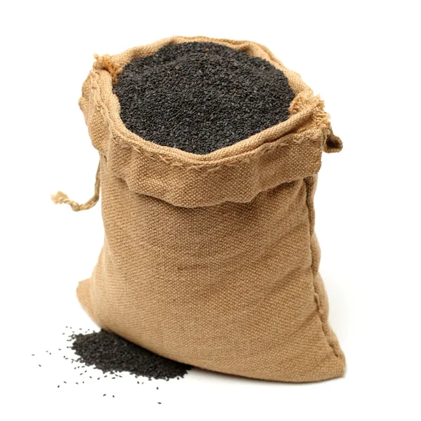 Bolsa de sésamo negro — Foto de Stock