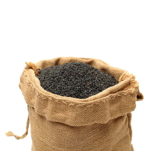 Bolsa de sésamo negro — Foto de Stock