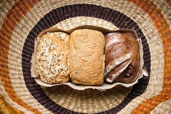 Three types of bread — Stock Photo, Image