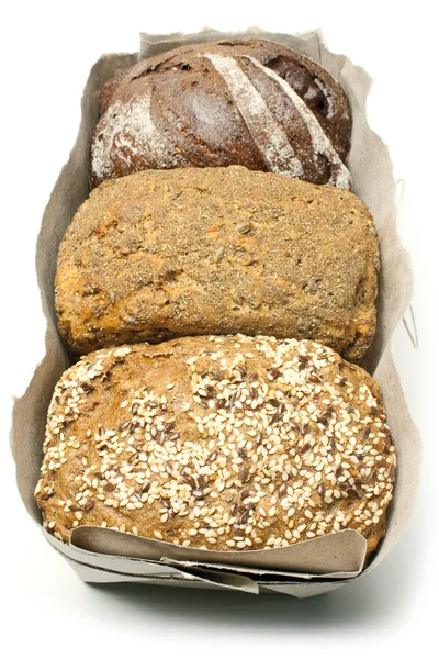 Three different kinds of bread — Stock Photo, Image