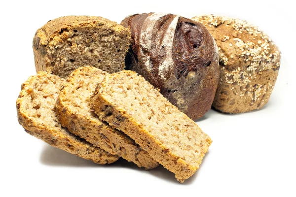 빵의 세 가지 유형 스톡 사진