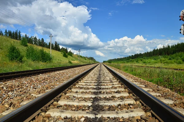 Ferrocarril largo — Foto de Stock