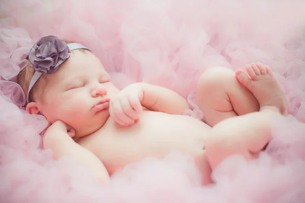 Sladký baby girl portrét — Stock fotografie