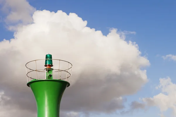 Groene baken licht. — Stockfoto