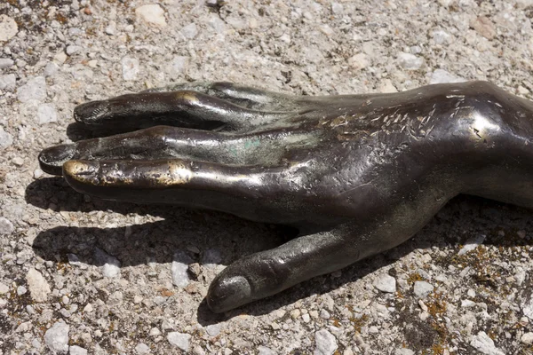 Woman metal hand — Stock Photo, Image