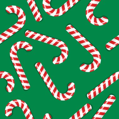 Noel şekeri arkaplan tasarımı. Tatil vektörü pürüzsüz desen.