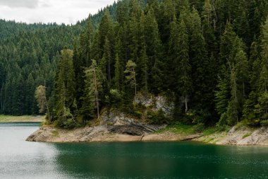 Karadağ 'ın Durmitor Ulusal Parkı' ndaki Kara Göl (Crno Lake) yaz manzarası