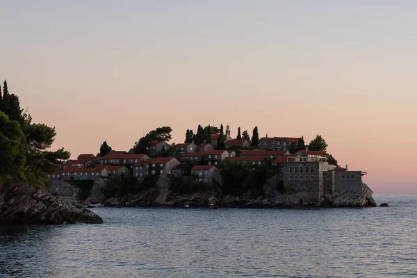 Sveti Stefan Sommar Tourtist Säsong Montenegro — Stockfoto