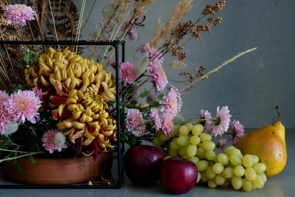 Autumn Decoration Flowers Dried Plants — Stock Photo, Image