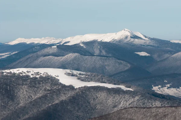 Paisaje Invierno Las Montañas Los Cárpatos Ucrania — Foto de Stock
