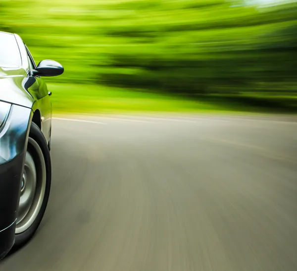 Side view of black sedan — Stock Photo, Image