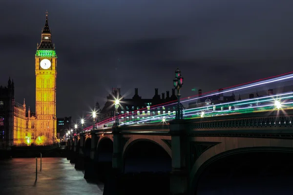 Big Ben en la noche, Londres, Reino Unido. — Foto de Stock