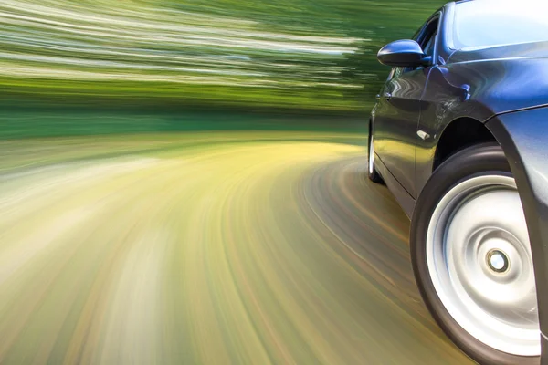 Front side view of black car — Stock Photo, Image