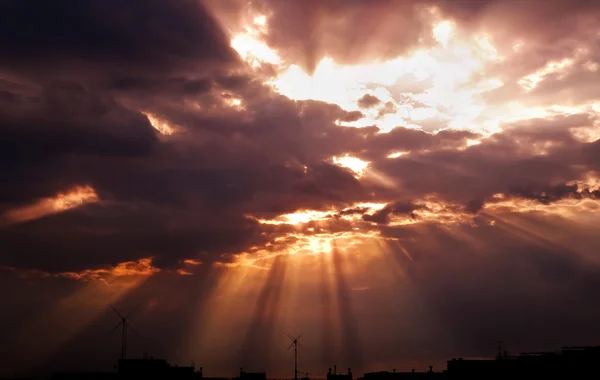 Golden sunset City