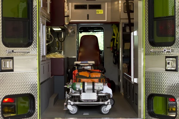 Inside of a rescue truck — Stock Photo, Image