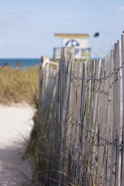 Fence at the beach — Stock Photo, Image