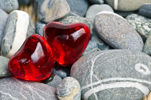 Dos perlas de baño en forma de corazón — Foto de Stock