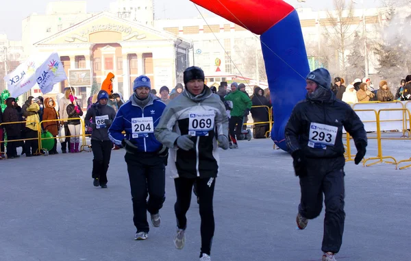 Christmas half marathon — Stock Photo, Image