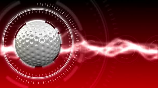 Golfball Hintergrund 07 (hd) — Stockvideo